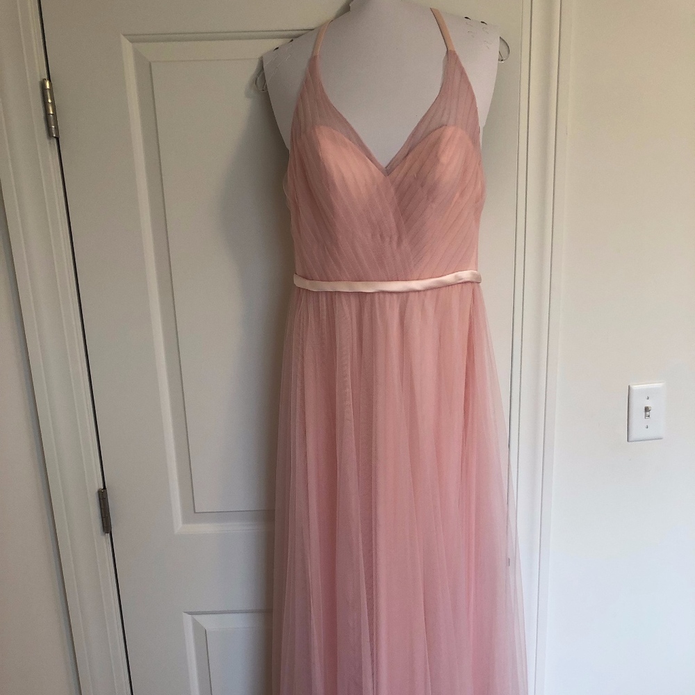 Kleinfeld A-Line Long Tulle Bridesmaid Dress - Picture 2 of 4